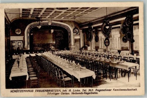 Treuenbrietzen 1920 Gasthaus Schützenhaus Festsaal Bühne