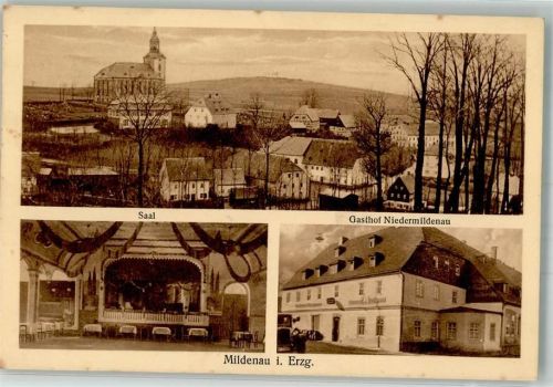 Mildenau Posthilfstelle Plattenthal Gasthaus Niedermildenau Festsaal Ev.-Lutherische Kirche