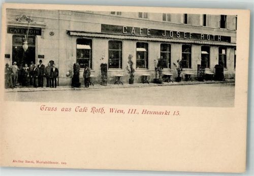 1030 Wien 3. Bezirk, Landstraße Foto AK Cafe Josef Roth Heumarkt 15