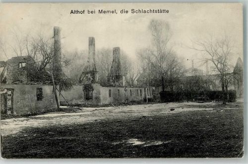 Memel Althof Schlachtstätte Feldpost WK I