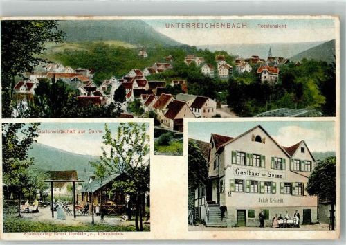 Unterreichenbach 1905 Gasthaus zur Sonne