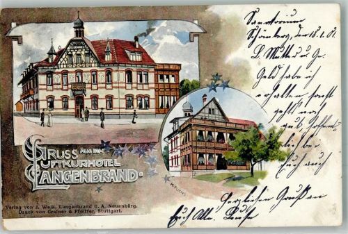 Langenbrand 1901 sign. Fuchs K. Luftkurhotel