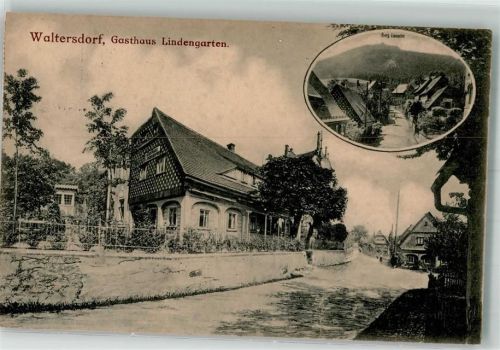 Waltersdorf 1911 Gasthaus Lindengarten Berg Lausche