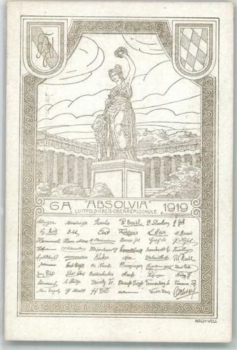 München 1919 Absolvia Luitpold-Kreis-Oberrealschule