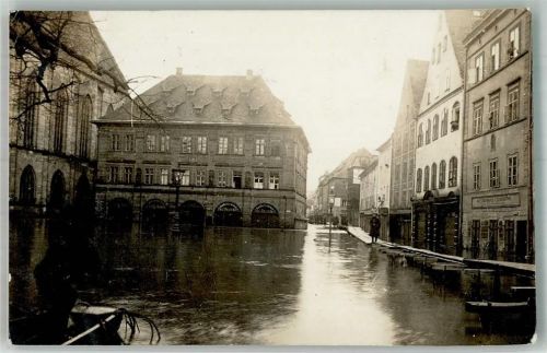 Nürnberg Hochwasserkatastrophe Überschwemmte Nürnberger Innenstadt Ort handschriftlich