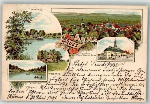 Auma 1895 Vorläufer Kesselsee Waldhaus Marktplatz