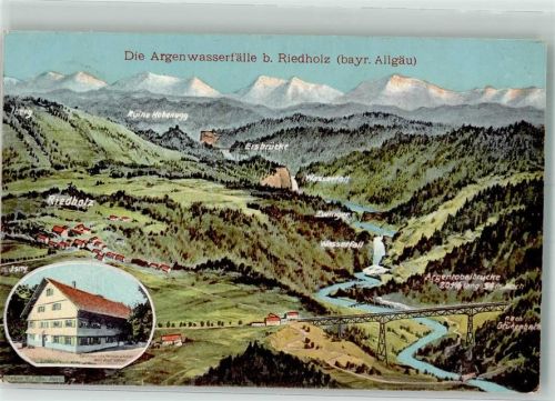 Riedholz Argenwasserfälle Gasthaus zum Adler Atelier Eug. Felle-Isny
