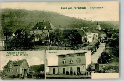 71540 W7157 Fornsbach , Württ - Gasthaus zum Bahnhof Bahnhof