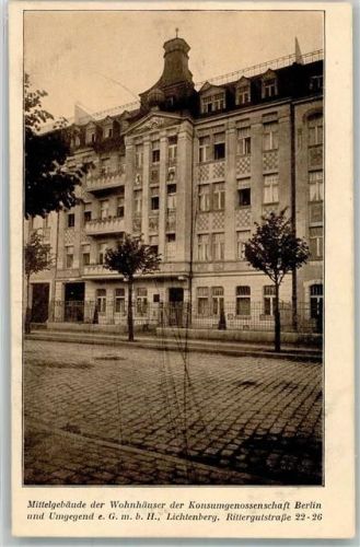 Lichtenberg Mittelgebäude Wohnhäuser der Konsumgenossenschaft