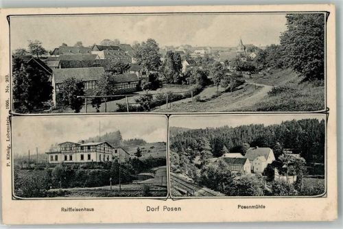 Posen 1912 Raiffeisenhaus Posenmühle