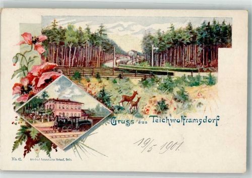 Teichwolframsdorf 1901 Bahnhof Rehe