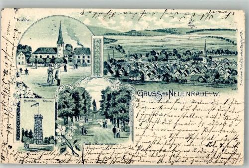 Neuenrade 1900 Aussichtsturm Wall Kaiserdenkmal Kirchplatz Kirche