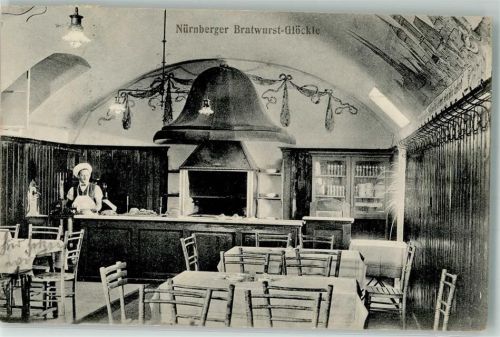 Wien 1910 Gasthaus Parzer Nürnberger Bratwurst-Glöckle Hauptstrasse 1 a