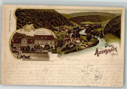 Altenbrak 1897 Hotel zum braunen Hirsch