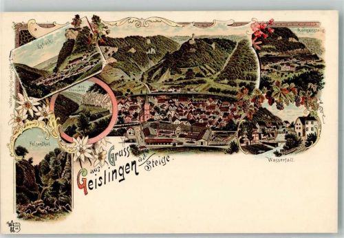 Geislingen Felsental Rorgensteig Eybach Wasserfall Verlag Ottmar Zieher-München