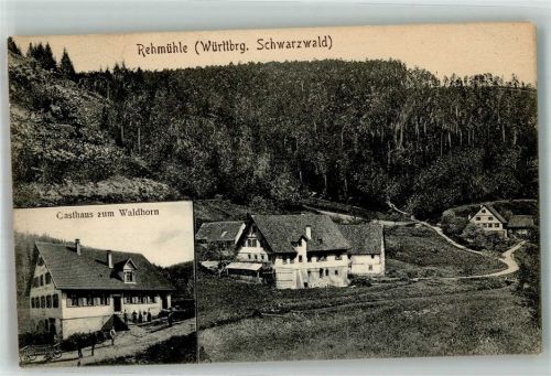 Simmersfeld 1907 Rehmühle Gasthaus zum Waldhorn