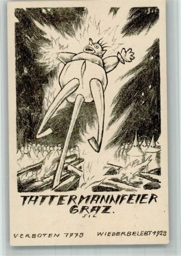 1923 Tattermannfeier Verlag Südmark Graz Germanenkult Karikatur