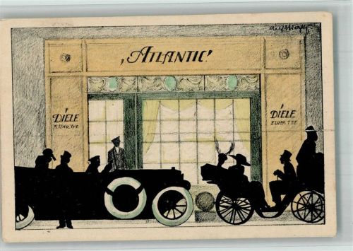 Berlin Mitte 1910 - 1920 Hotel Atlantic Diele Werbung