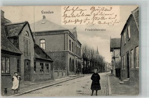 Lunden 1911 Friedrichstrasse Bahnpost Hamburg- Zug 1011