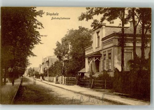 Diepholz 1909 Bahnpost Hamburg Osnabrück Zug 92 14.7.09 Bahnhofstraße