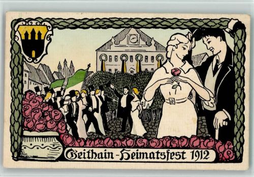 Geithain Heimatfest 1912 Künstlerkarte