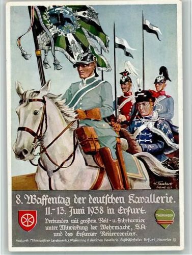 Erfurt 1938 8. Waffentag der deutschen Kavallerie sign. Taubert W. Ereignis