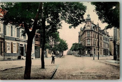 Wermelskirchen 1912 Remscheider- u. Bahnhofstraße Gasthaus zum Deutschen Hause