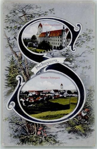 Scheyern 1913 Prälaturgebäude Kloster Scheyern Zwerg