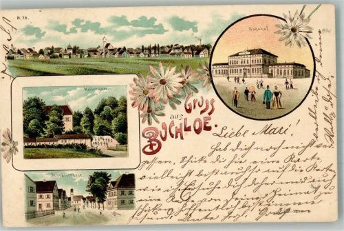 Buchloe 1898 Bahnhof Marktstrasse Gasthaus Kellergarten