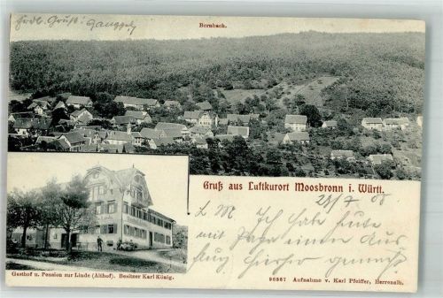 Moosbronn 1905 Gasthaus zur Linde
