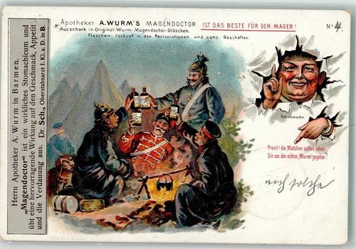1900 Apotheker Wurms Magendoktor Medzin Nr. 4 Soldaten