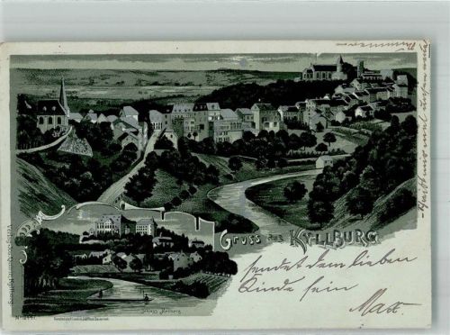 Kyllburg 1899 Schloss Mallberg Abendaufnahme