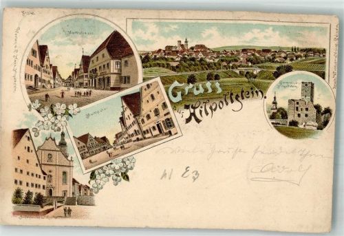 Hilpoltstein 1897 Burgruine Hilpoltstein Marktplatz Marktstrasse