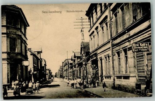 Neu-Isenburg 1922 Bahnhofstrasse Metzgerei Kinder Inflationsporto