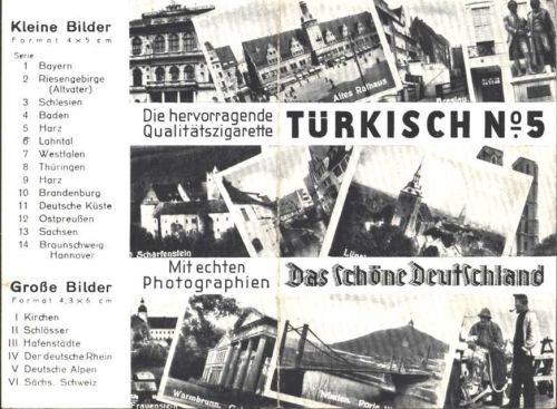 Berlin, unsortiert Zigarettenvertrieb Vereinigter Zigarettenfabriken Türkisch Nr 5 Sammelbilderliste