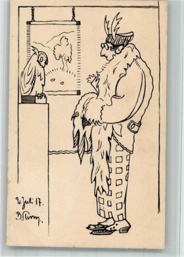 1917 Frau sieht aus wie ein Papagei