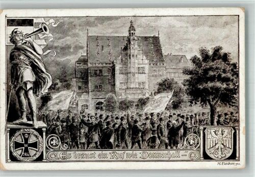 Schweinfurt 1914 Es braust ein Ruf wie Donnerhall , Jungmannschaft Auszug zum Kampf Eisernes Kreuz