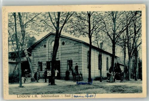 Lindow 1910 Gasthaus Schützenhaus Saal