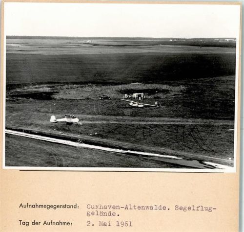 Altenwalde Foto montiert auf Karton Segelfluggelände