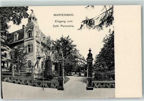 Marianske Lazne Eingang zum Cafe Panorama