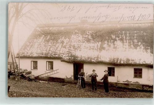 Ziegenhals Bauernhaus Musikanten Trompete Geige Fahrrad Ort lt. Stempel