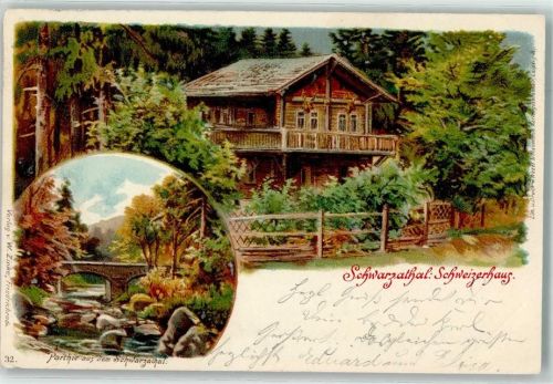 Schweizerhaus 1900 Unterkunftshaus Schwarzatal Brücke