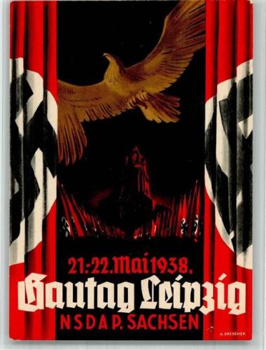 Leipzig Gautag NSDAP Sachsen 1938 Sonderstempel
