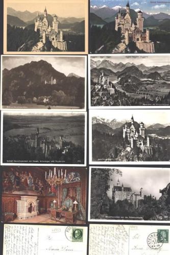 Neuschwanstein Lot mit 14 div AK