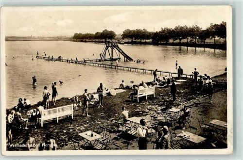 Wermsdorf Bad Horstsee Schwimmbad Wasserrutsche Bewirtungstische