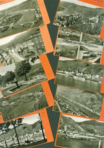 Zell Lot mit 30 Fotos Musterkarten Original aus Metz Archiv Bestellvorgänge Auflagenzahlen