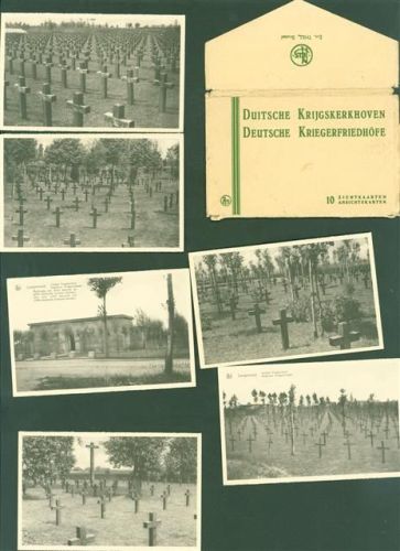 Lot mit 10 AK WK I Originalumschlag Deutsche Kriegerfriedhöfe