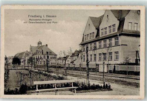 Friedberg 1918 Mainzertor-Anlagen Gewerbeschule Post
