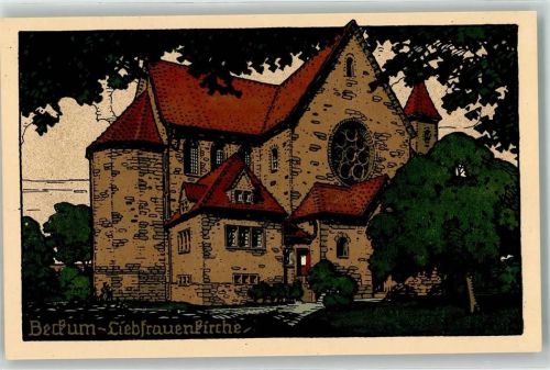 59269 W4720 Beckum , Westf Künstlersteindruck Liebfrauenkirche St. Stephanus