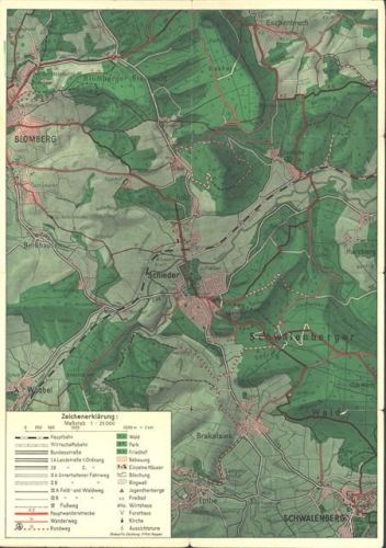 Schieder Wanderkarte Schieder-Glashütte